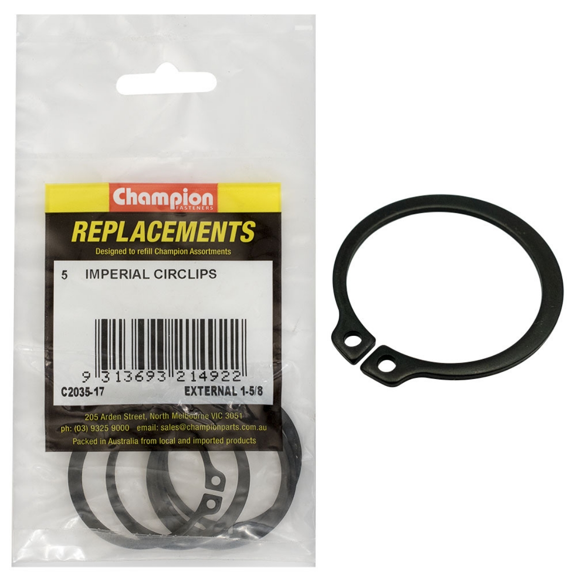 Picture of 1-5/8 IMPERIAL EXTERNAL CIRCLIP (Pkt.5)