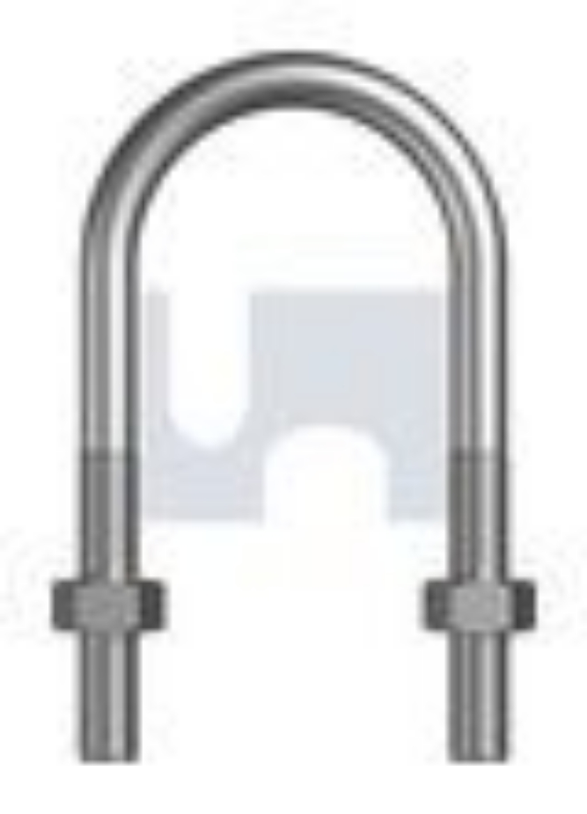 Picture of U BOLT 150MM/6" ROUND 1/2"BSW - HDG