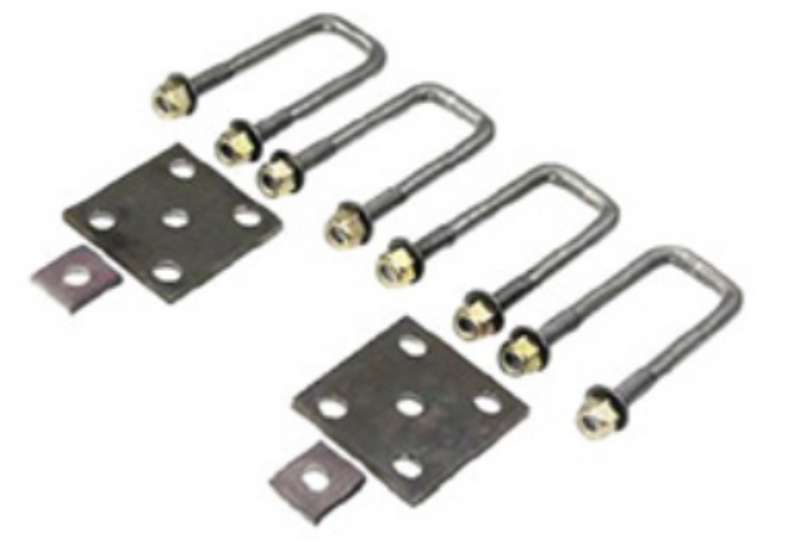 Picture of U BOLT KIT  inc 4x U Bolts, 2x Spring Pads, 2x Fish Plate, 8x Nyloc Nuts, 8x Flat Washer