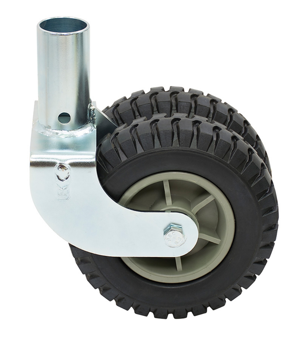 Picture of BOS 8” DOUBLE SOLID RUBBER OFFSET WHEEL