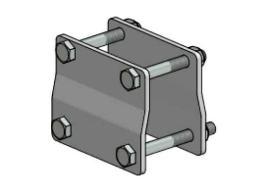 Picture of BOS Bolt through Chassis Bracket Twin Pack