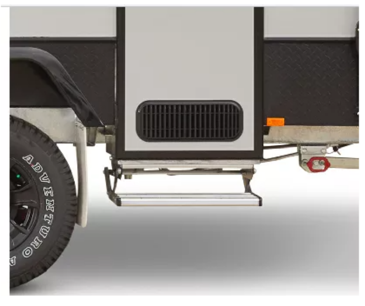 Picture of COAST Silver Spring Loaded ALUMINIUM Fold Out Single Step - 588mm Wide