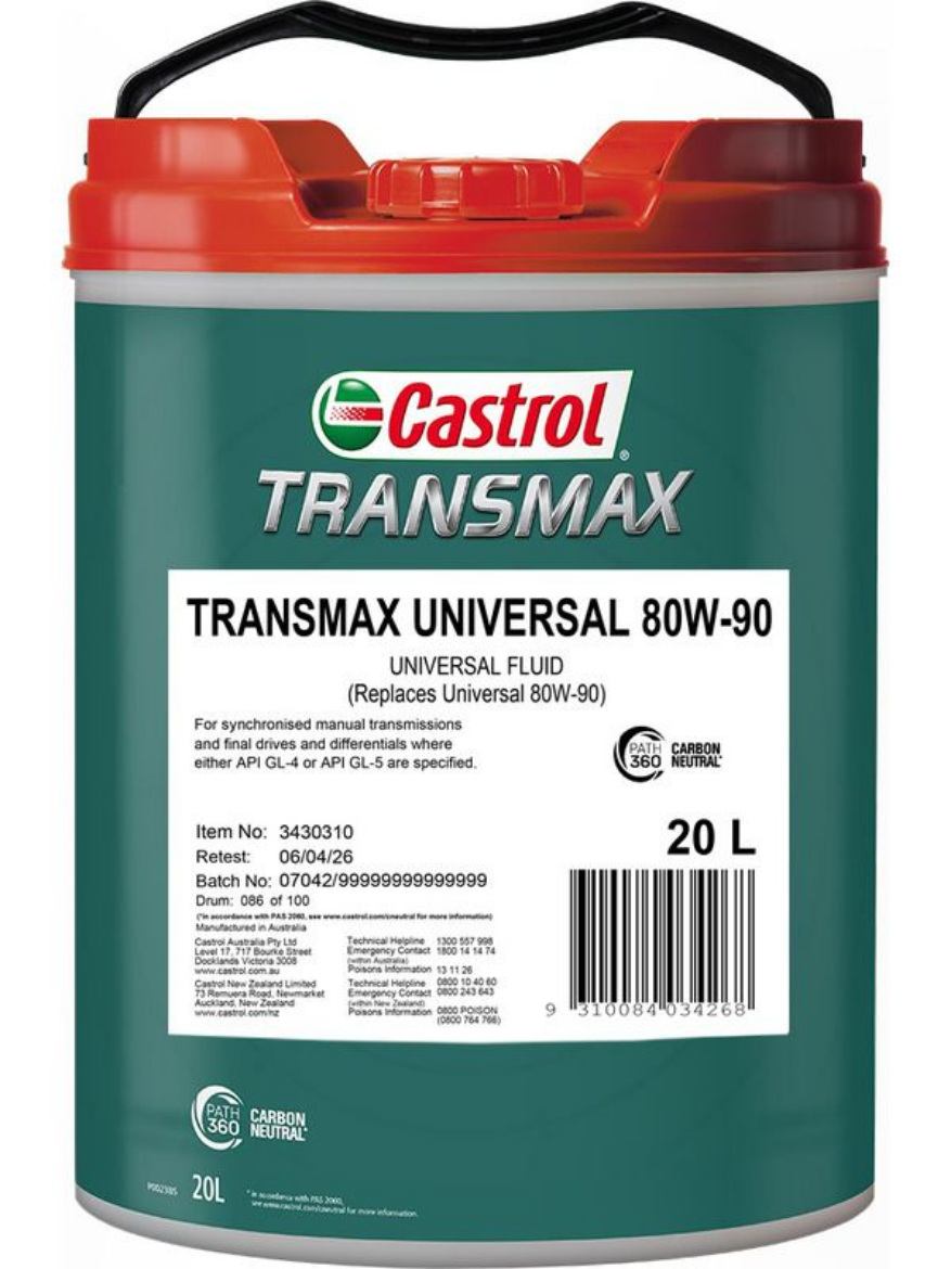 Picture of TRANSMAX UNIVERSAL 80W-90  20L