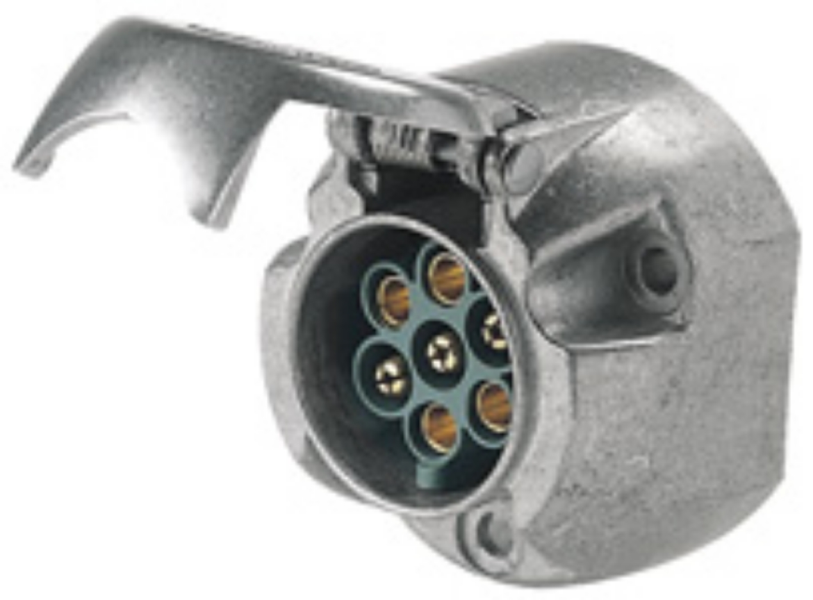 Picture of HELLA TRAILER SOCKET 7 PIN ROUND METAL