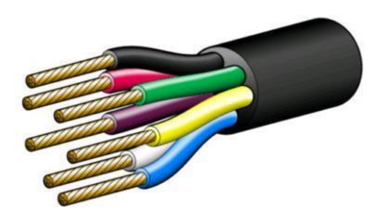 Picture of NARVA 7 CORE 5A 2.5MM TRAILER CABLE (10M) Black; Red; Green; Yellow; Blue; White; Brown