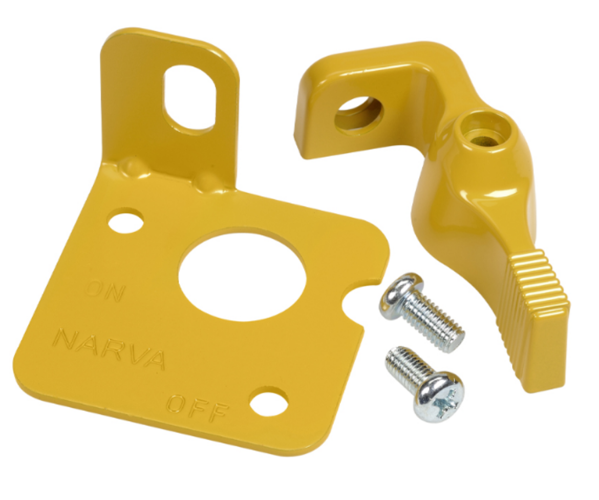 Picture of NARVA Lock-out Lever Kit (Yellow) suits 61070, 61074, 61075 and 61080 battery master switches