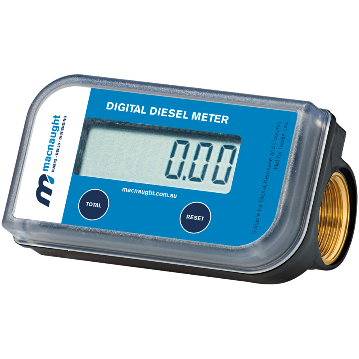 Picture of MACNAUGHT FUEL DIGITAL FLOW METER 10-150L/MIN 50 PSI (DIESEL/KERO/COOLANT) 1" BSP