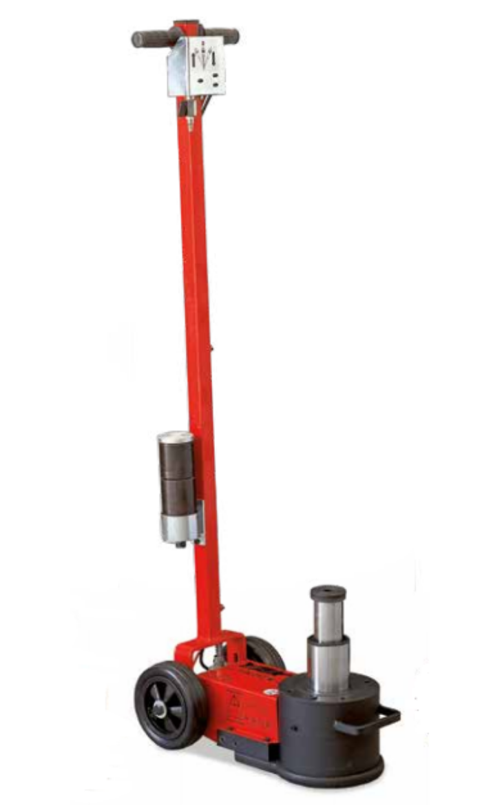 Picture of LARZEP Air Hydraulic Jack 2 Stage Telescopic 40/20 tn. Collapsed Height 150mm Total Stroke 150mm. C/W Extensions