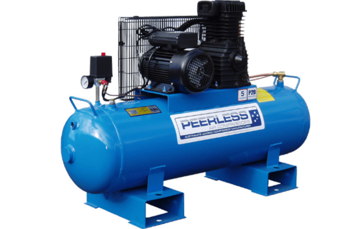 Picture of PEERLESS COMPRESSOR P20HFFB HIGH FLOW FLATBOY, SINGLE PHASE, BELT DRIVE, 340LPM @ 100PSI, 3.5HP, 15AMP 240V