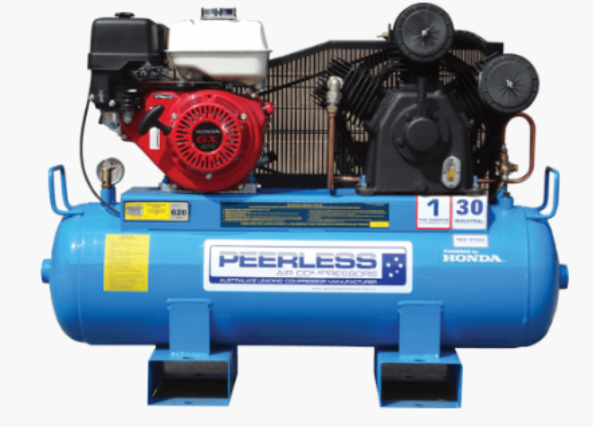 00088 PEERLESS COMPRESSOR PHP30PFB HIGH PRESSURE, FLATBOY, PETROL