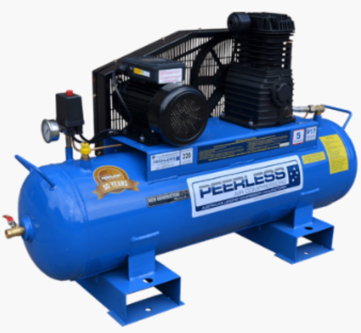 Picture of PEERLESS COMPRESSOR P17FB Electric Compressor Fat Boy, Belt Drive, 15Amp, 3.5HP, 320LPM