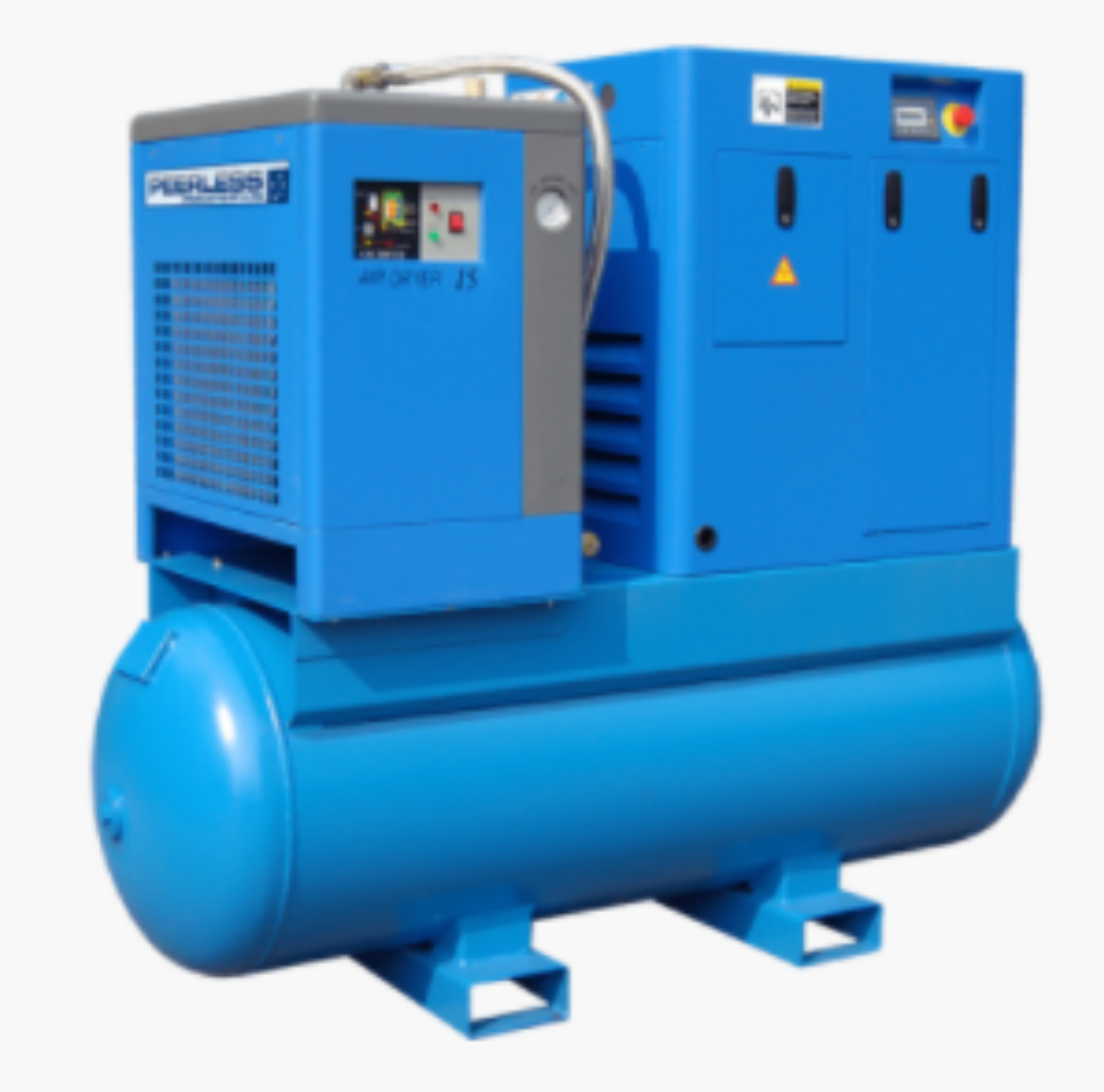Picture of PEERLESS 10HP ROTARY SCREW COMPRESSOR, FIXED SPPED, 8 BAR, 1200LPM @ 116PSI, C/W DRYER TANK AND ROTARY SCREW