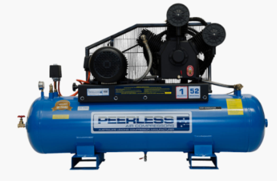 00120 PEERLESS COMPRESSOR PHP52 3 PHASE INDUSTRIAL, FATBOY, BELT DRIVE