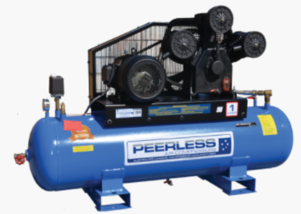 Picture of PEERLESS COMPRESSOR P55HF 3 PHASE SINGLE STAGE HIGH FLOW, BELT DRIVE, 10HP, 1300LPM @ 100PSI