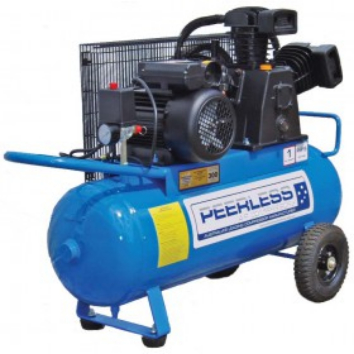 Picture of PEERLESS PHP15 PORTABLE ELECTRIC AIR COMPRESSOR, C/W EHP300 FILTER REGULATOR, BELT DRIVE, 15AMP, 3.5HP, 300LPM @ 100PSI