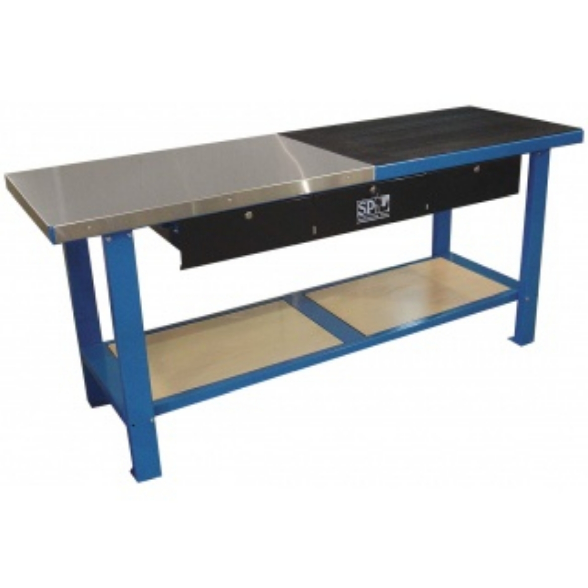Picture of WORK BENCH CUSTOM 2000MM 3 DRAWER S/S,RUBBER TOP, 1T CAP., 53L STORAGE CAP.