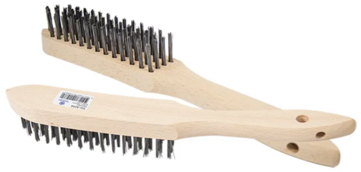 Picture of WIRE BRUSH HAND 4-ROW WOOD HANDLE MILD STEEL WELDCLASS