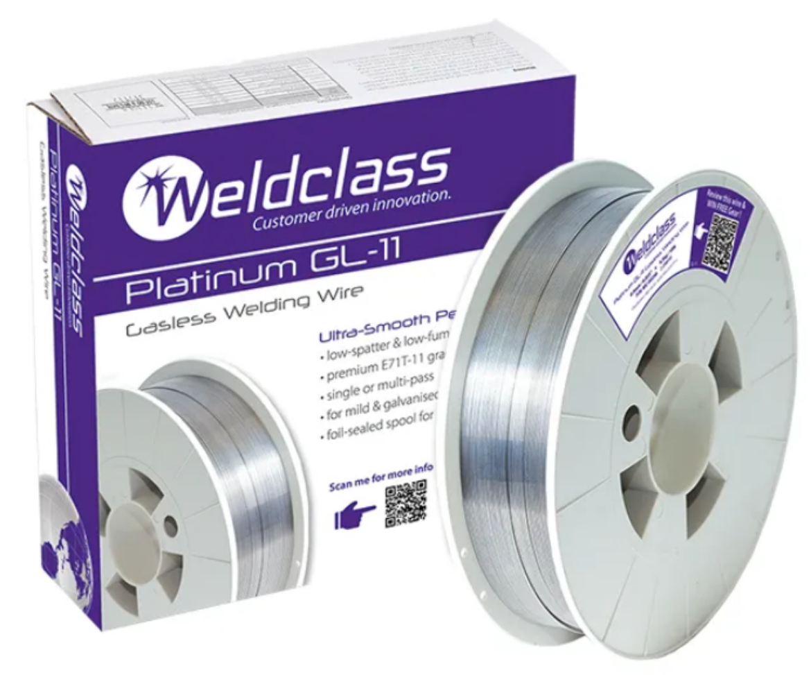Picture of MIG WIRE - GASLESS - PLATINUM GL-11 - 0.8MM - 4.5KG - SUITBALE FOR MILD & GALV STEELS - WELDCLASS