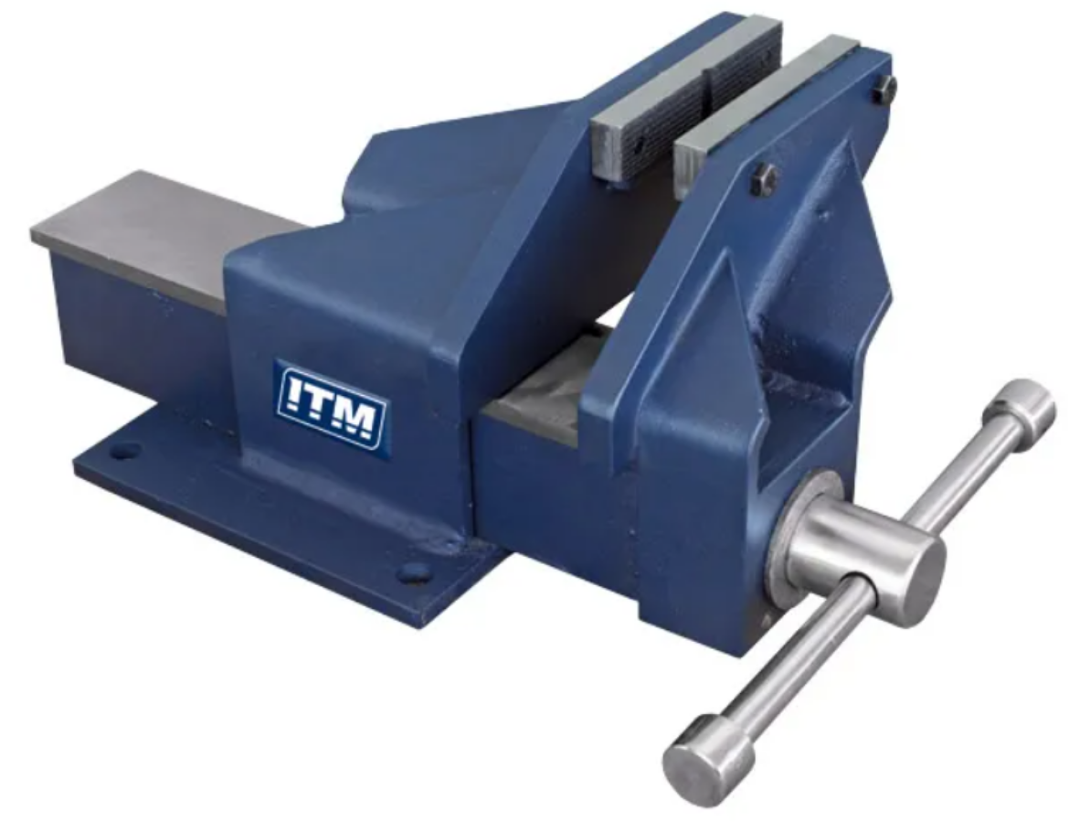 Picture of ITM FABRICATED STEEL BENCH VICE, OFFSET JAW, 150MM