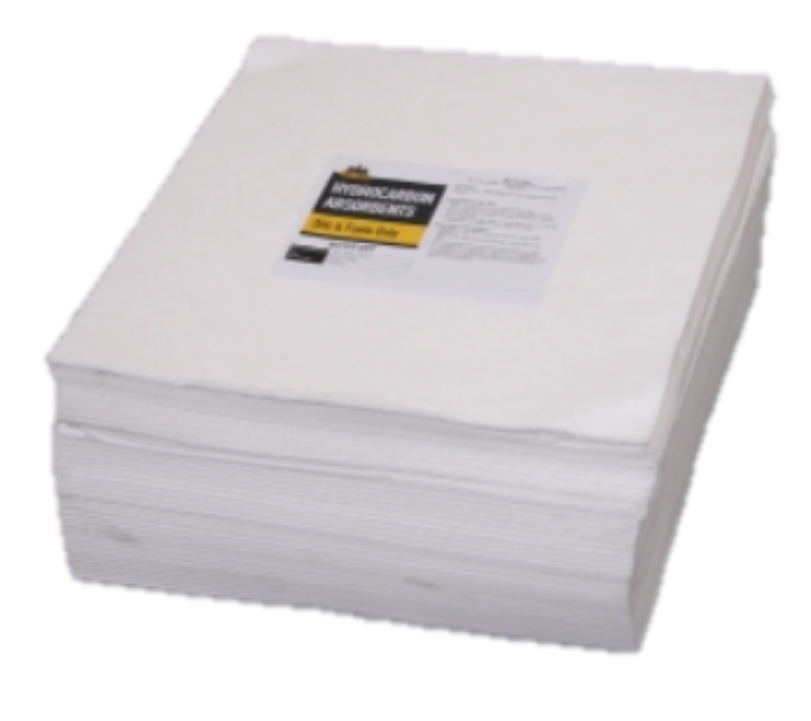 Picture of ABSORBENT PADS STANDARD HYDROCARBON 45cmX45cm (Pkt.100) (oil,fuel,solvents,etc.)