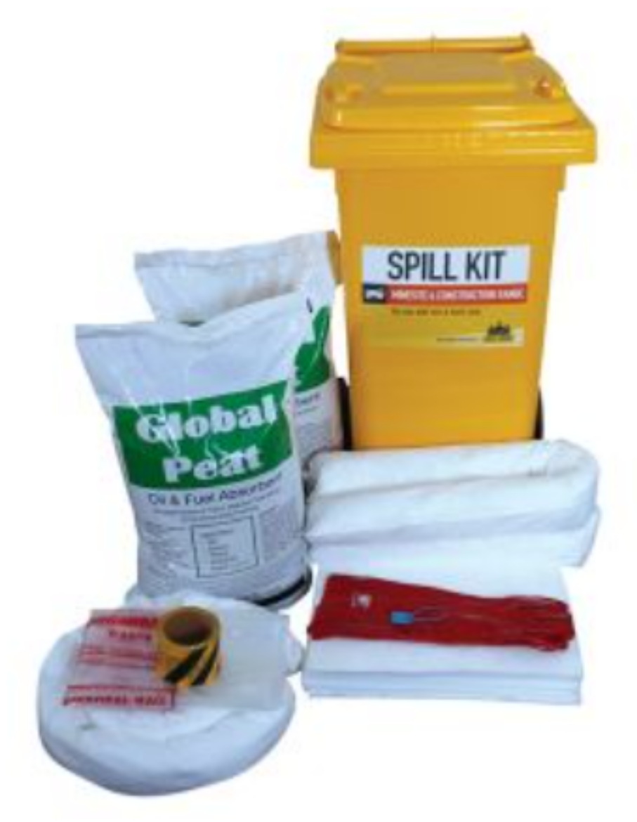 SCKMC135Y MINING & CONSTRUCTION HYDROCARBON SPILL KIT WHEELIE BIN 135L