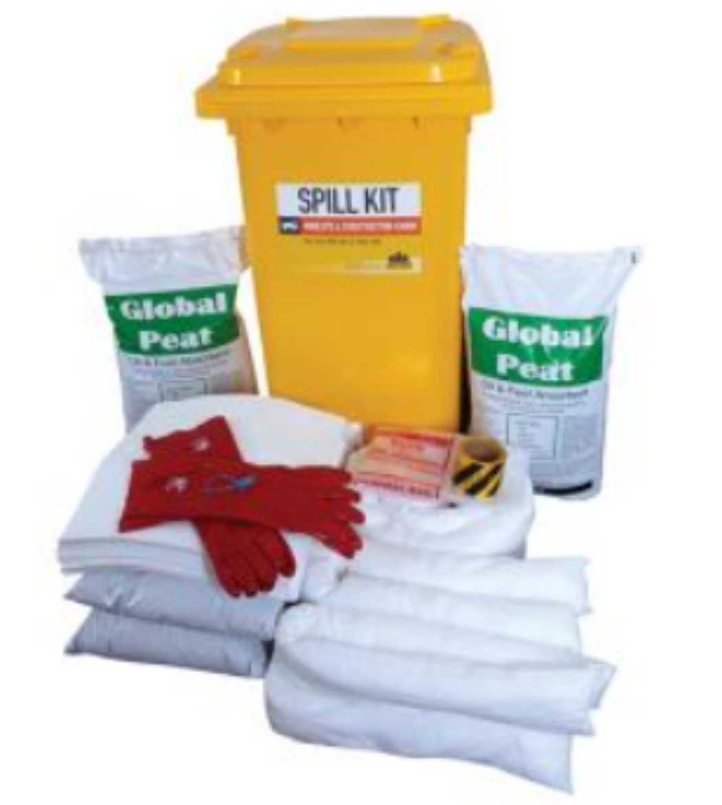 SCKMC235Y MINING & CONSTRUCTION HYDROCARBON SPILL KIT WHEELIE BIN 235L