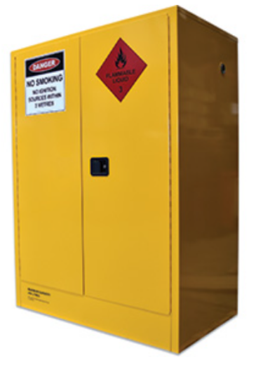 Picture of DANGEROUS GOODS STORAGE CABINET, INDOOR 450L, CLASS 3, SUMP, GRATE & SIGNAGE
