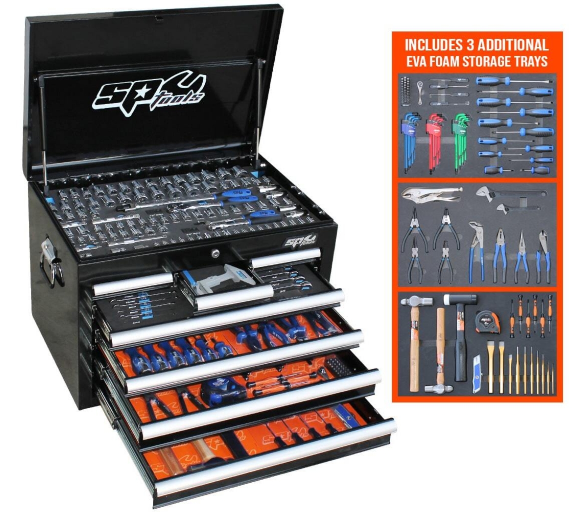 Picture of TOOLKIT 254PC METRIC/SAE - BLACK 7 DRAWER CUSTOM INC EVA Storage
