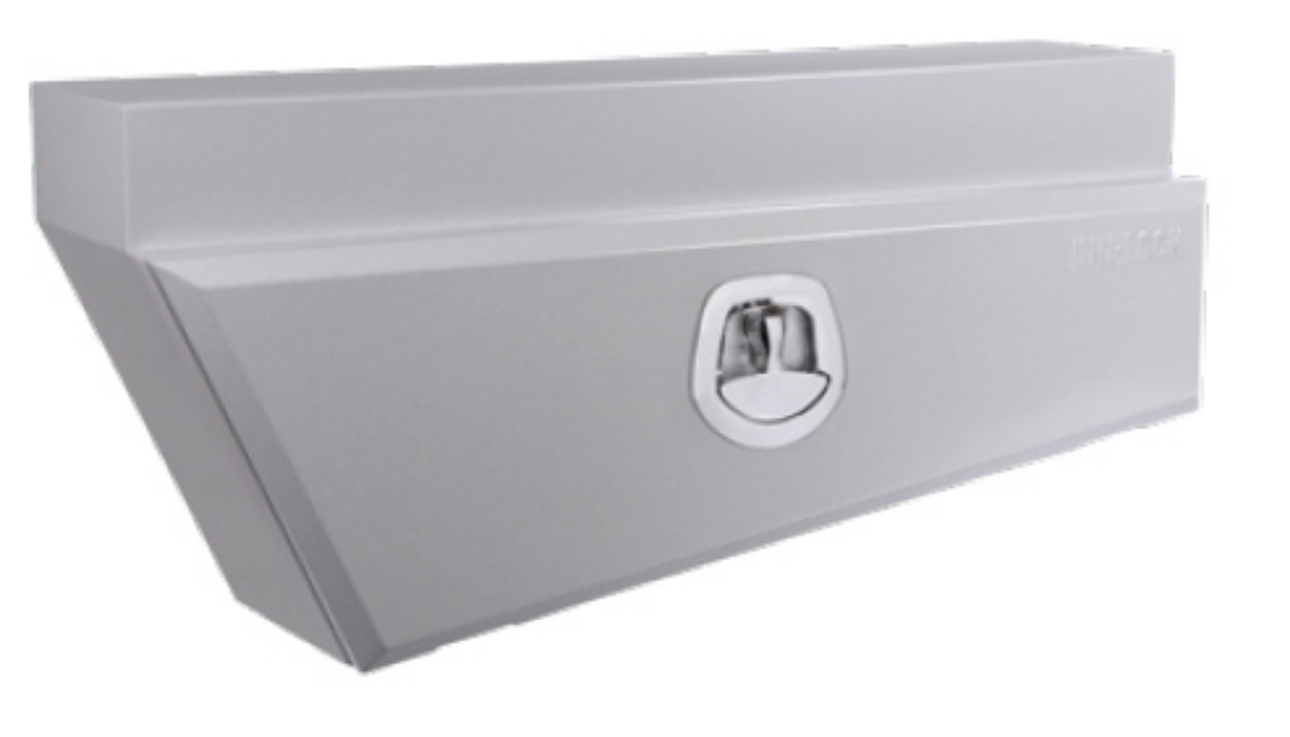 Picture of TAPERED UNDER TRAY TOOL BOX, R/H, 850/700 x 410 x 255, INC. TLD LOCK, GALVANNEAL