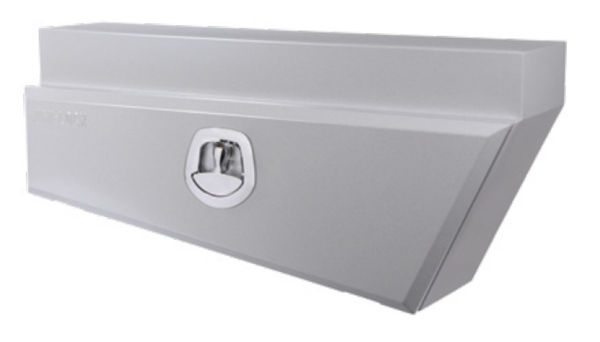 Picture of TAPERED UNDER TRAY TOOL BOX, L/H, 850/700 x 410 x 255, INC. TLD LOCK, GALVANNEAL