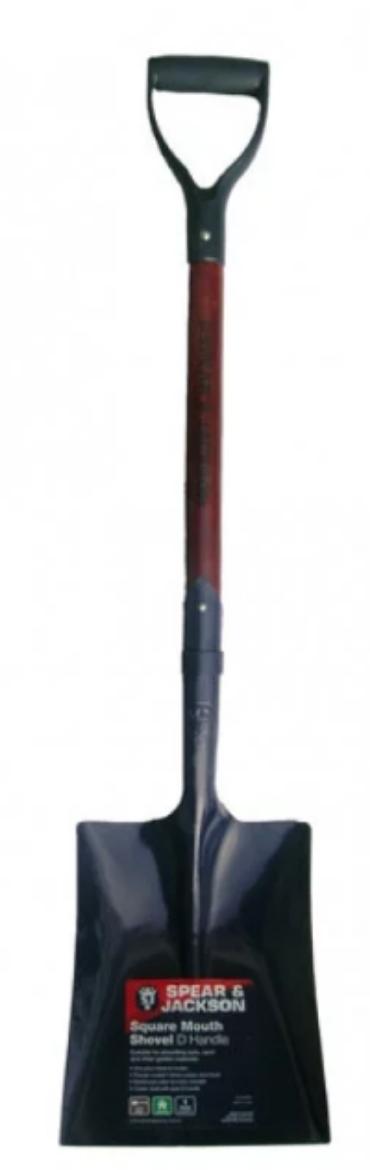 Picture of SHOVEL SQUARE MOUTH TIMBER SHAFT POLY D HANDLE