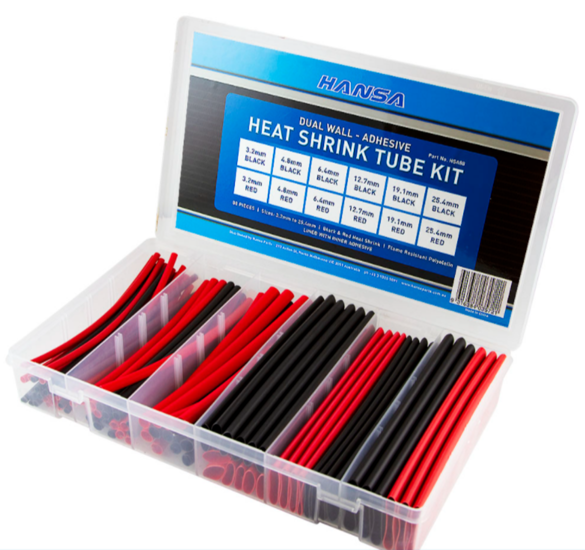 Picture of HEAT SHRINK TUBE KIT 88PC - 3.5mm - 25.4mm
