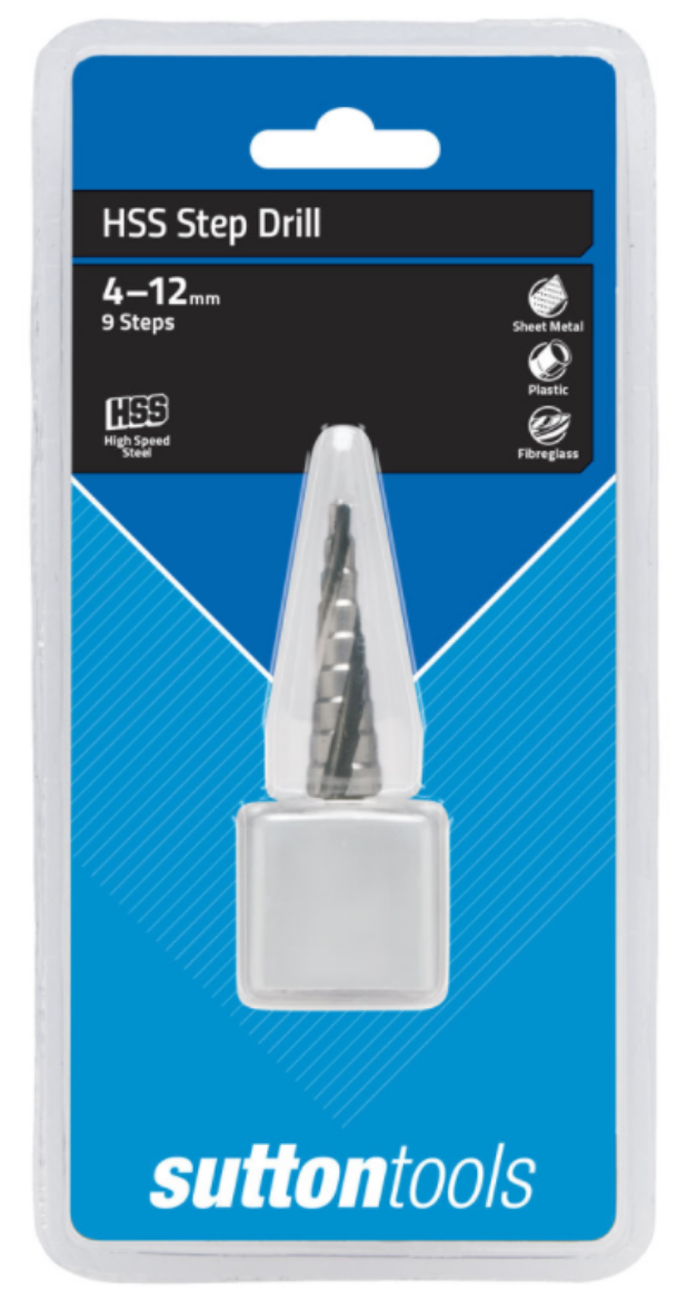 Picture of STEP DRILL 9 STEP 4 - 12mm SPIRAL FLUTE HSS