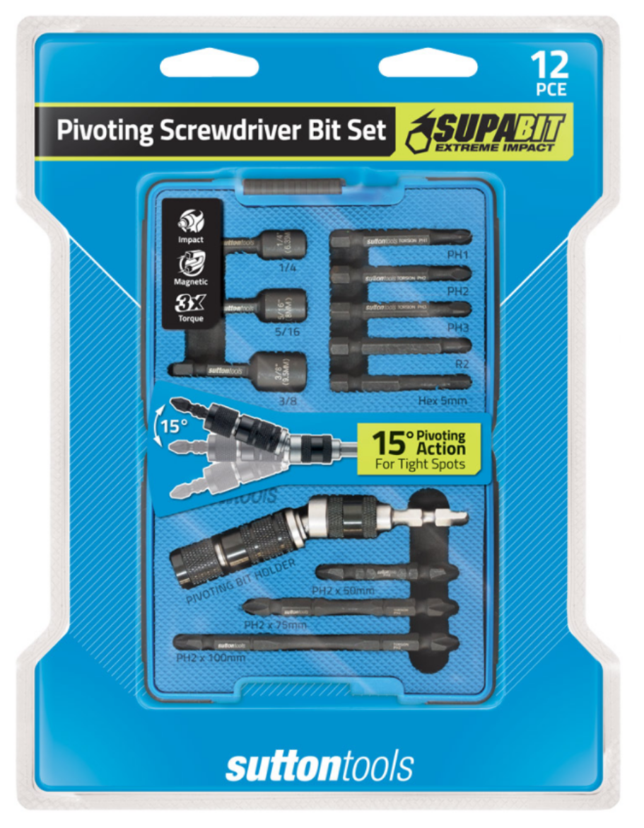 Picture of SCREWDRIVER BIT IMPACT SET S138 12Pce Assorted