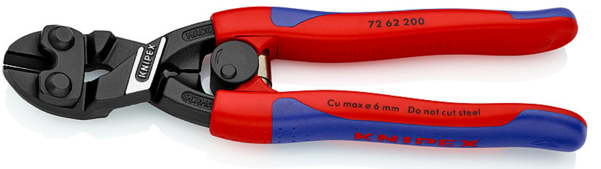 Picture of KNIPEX HIGH LEVERAGE FLUSH CUTTER 200MM SUITS PLASTIC, ALUMINIUM, COPPER, LEAD
