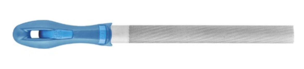 Picture of PFERD C1 (BASTARD CUT) HALF ROUND FILE - WITH HANDLE - PF 1152 250 MM