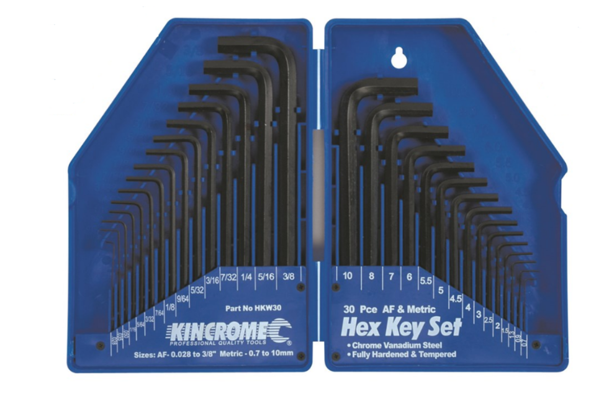 Picture of KINCROME HEX KEY WRENCH SET 30 PIECE IMP/MET