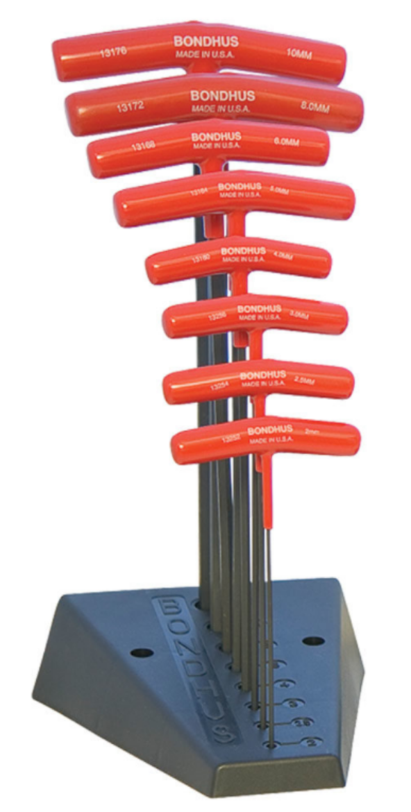 Picture of BONDHUS SET 8 BALL/HEX T-HDL 2-10MM W/STAND