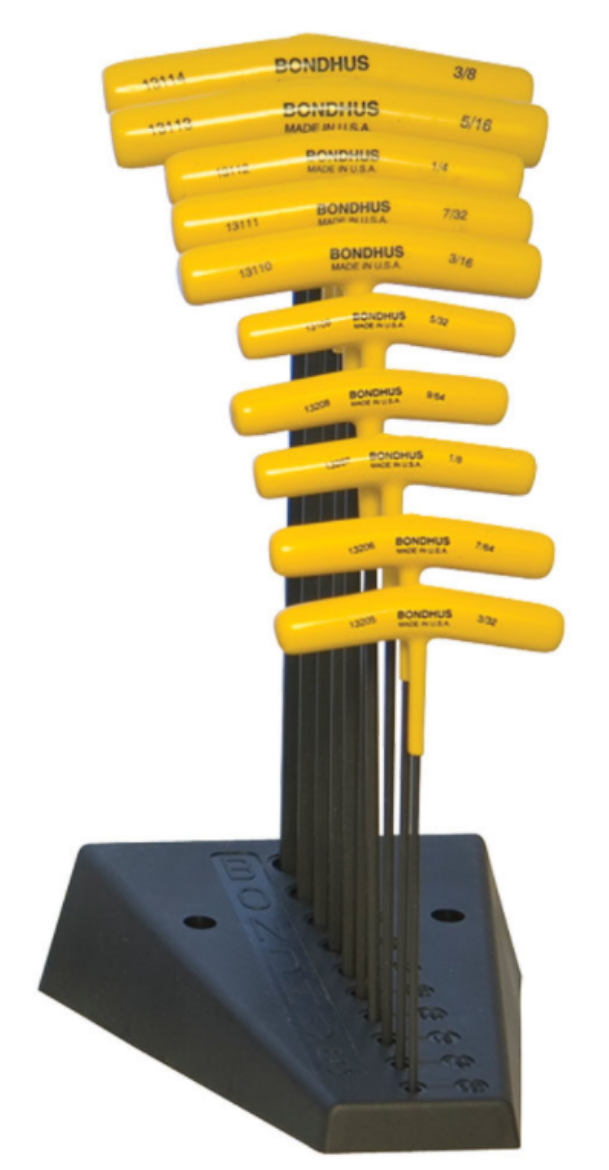 Picture of BONDHUS SET 10 BALL/HEX T-HDL 3/32-3/8" W/STAND