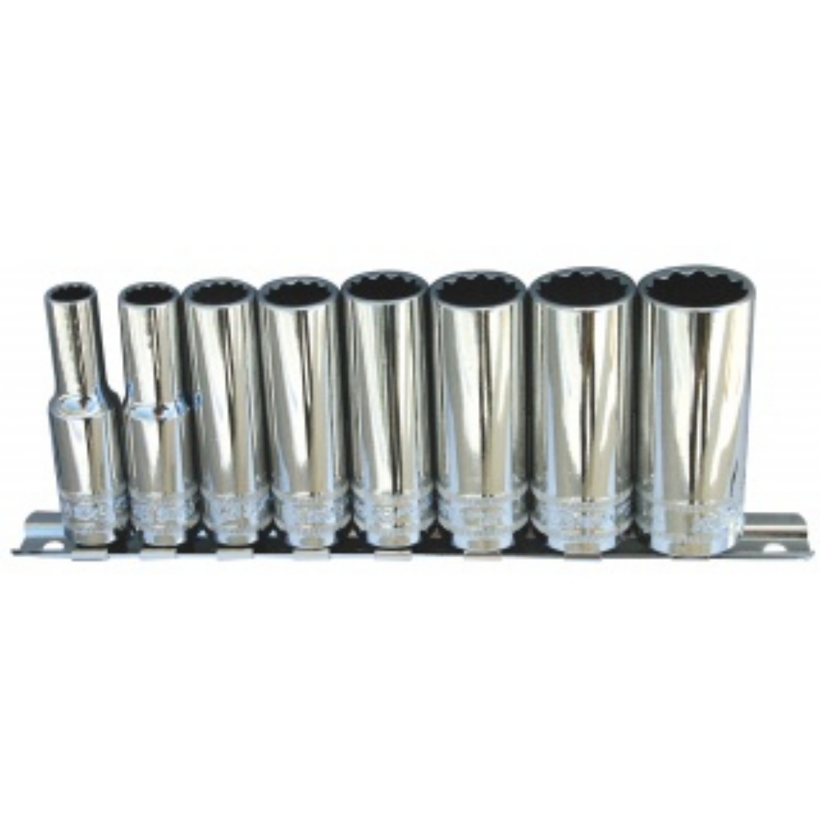 Picture of SOCKET DEEP RAIL 3/8" DR 12PT 8PC SAE - 5/16, 3/8, 7/16, 1/2, 9/16, 5/8, 11/16 & 3/4”