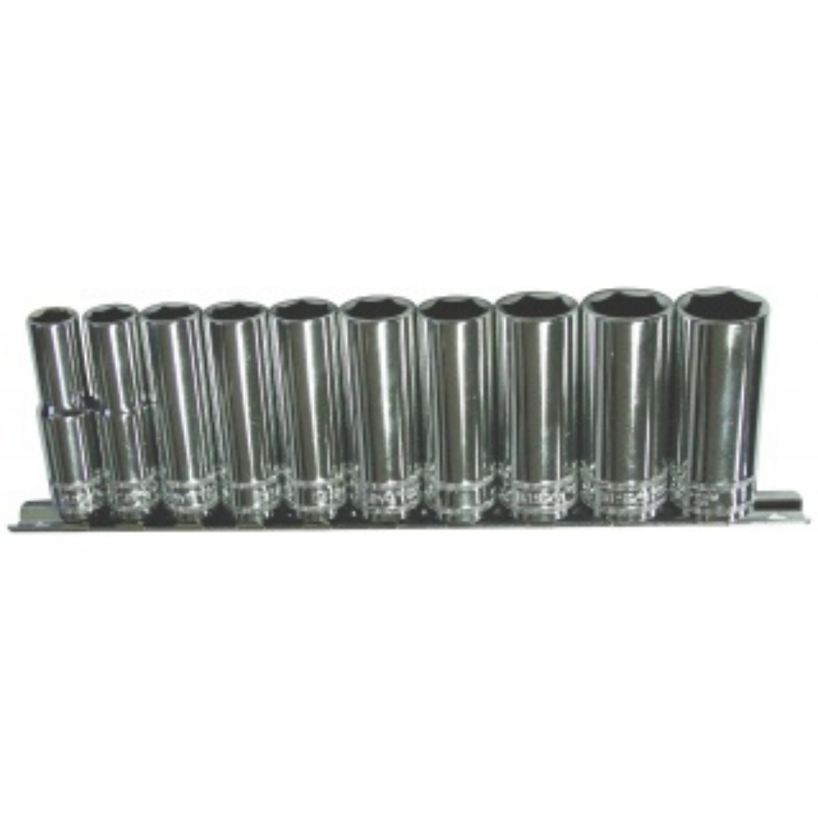 Picture of SOCKET DEEP RAIL 3/8" DR 12PT 10PC METRIC - 10, 11, 12, 13, 14, 15, 16, 17, 18 & 19mm