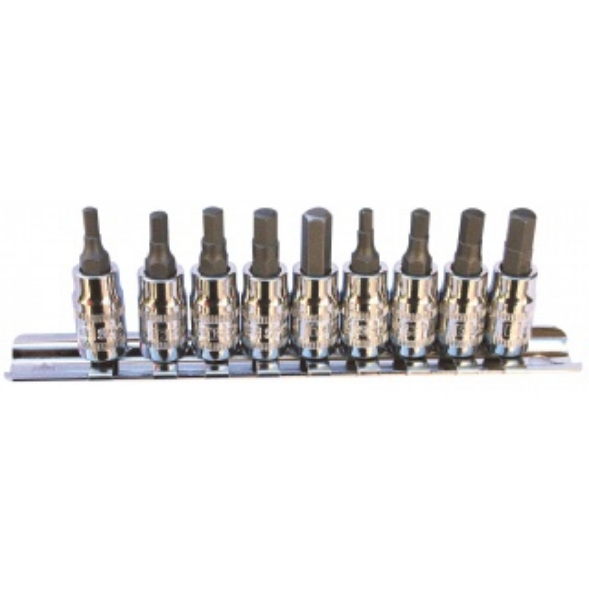 Picture of SOCKET RAIL 1/4 & 3/8DR 9PC INHEX METRIC