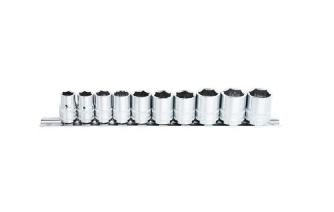 Picture of SOCKET RAIL 3/8" DR 6PT 10PC METRIC - 10, 11, 12, 13, 14, 15, 16, 17, 18 & 19mm