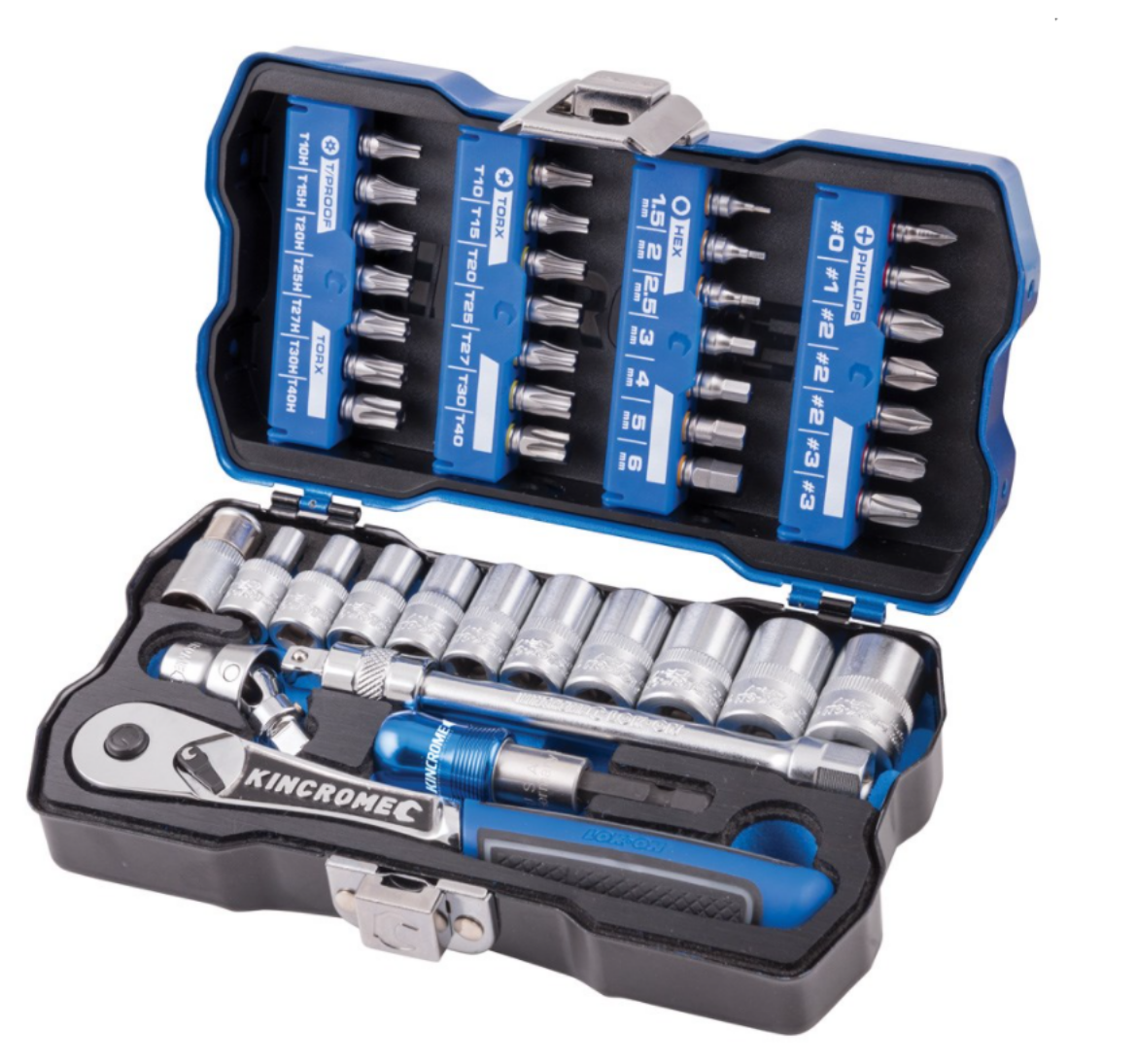 Picture of KINCROME LOK-ON Socket & Bit Set 43 Piece 1/4 Drive