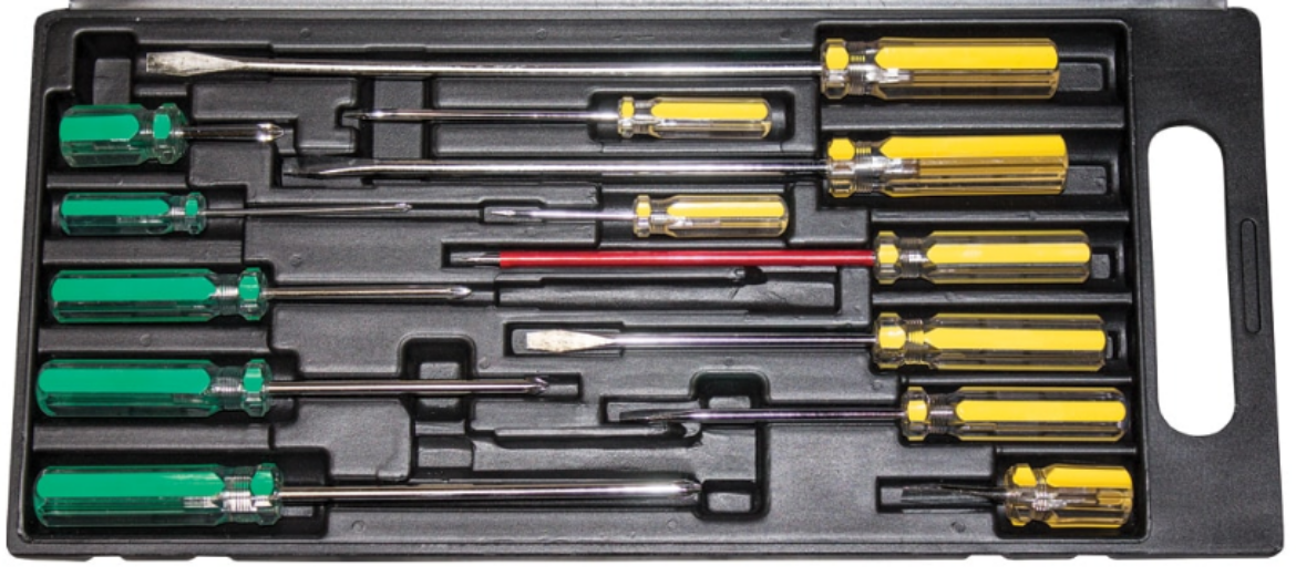 Picture of SCREWDRIVER SET 13PC PHILLIPS/SLOTTED PLASTIC CARR