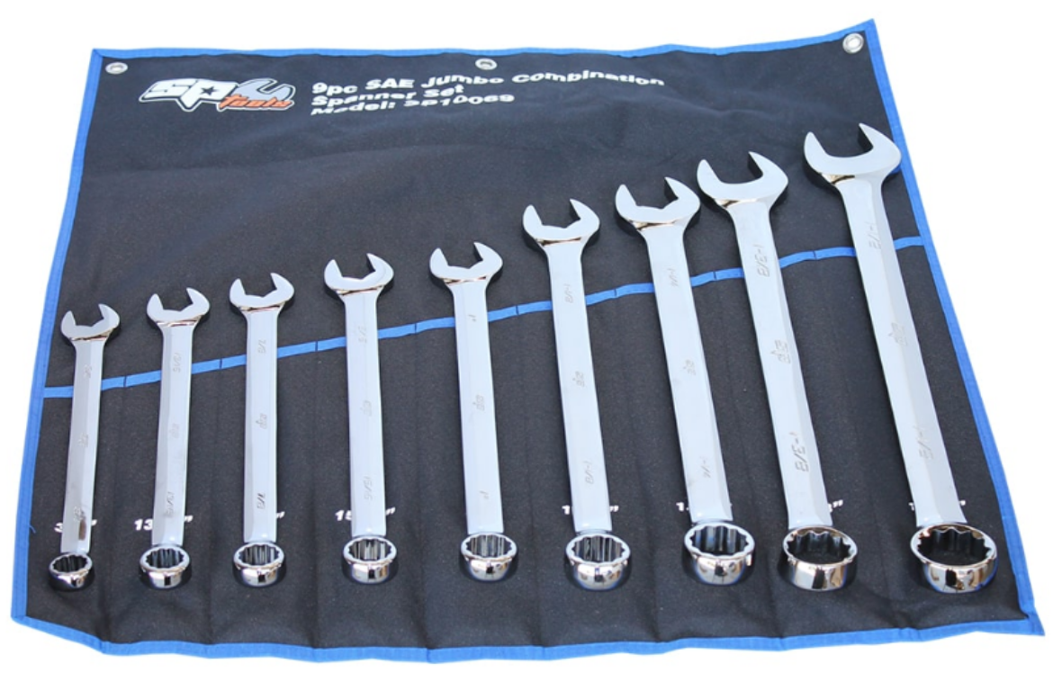 Picture of SET SPANNER ROE JUMBO 9PC SAE SP TOOLS - Set Includes: 3/4, 13/16, 7/8, 15/16, 1, 1-1/8, 1-1/4, 1-3/8 & 1-1/2