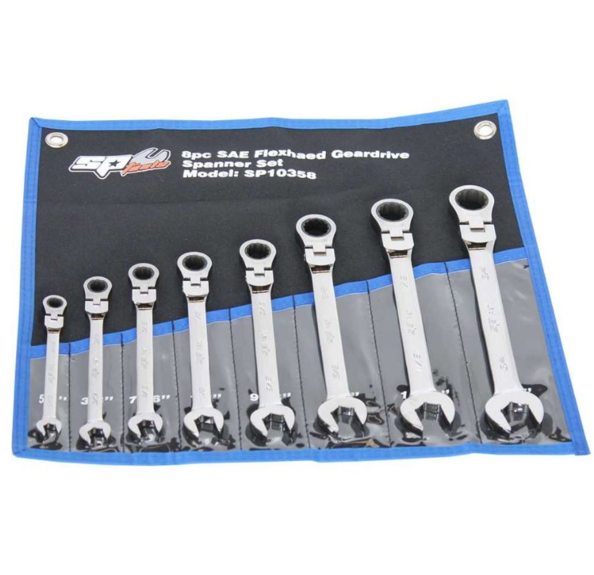 Picture of SET SPANNER ROE GEARDRIVE FLEX HEAD 8PC SAE SP TOOLS
