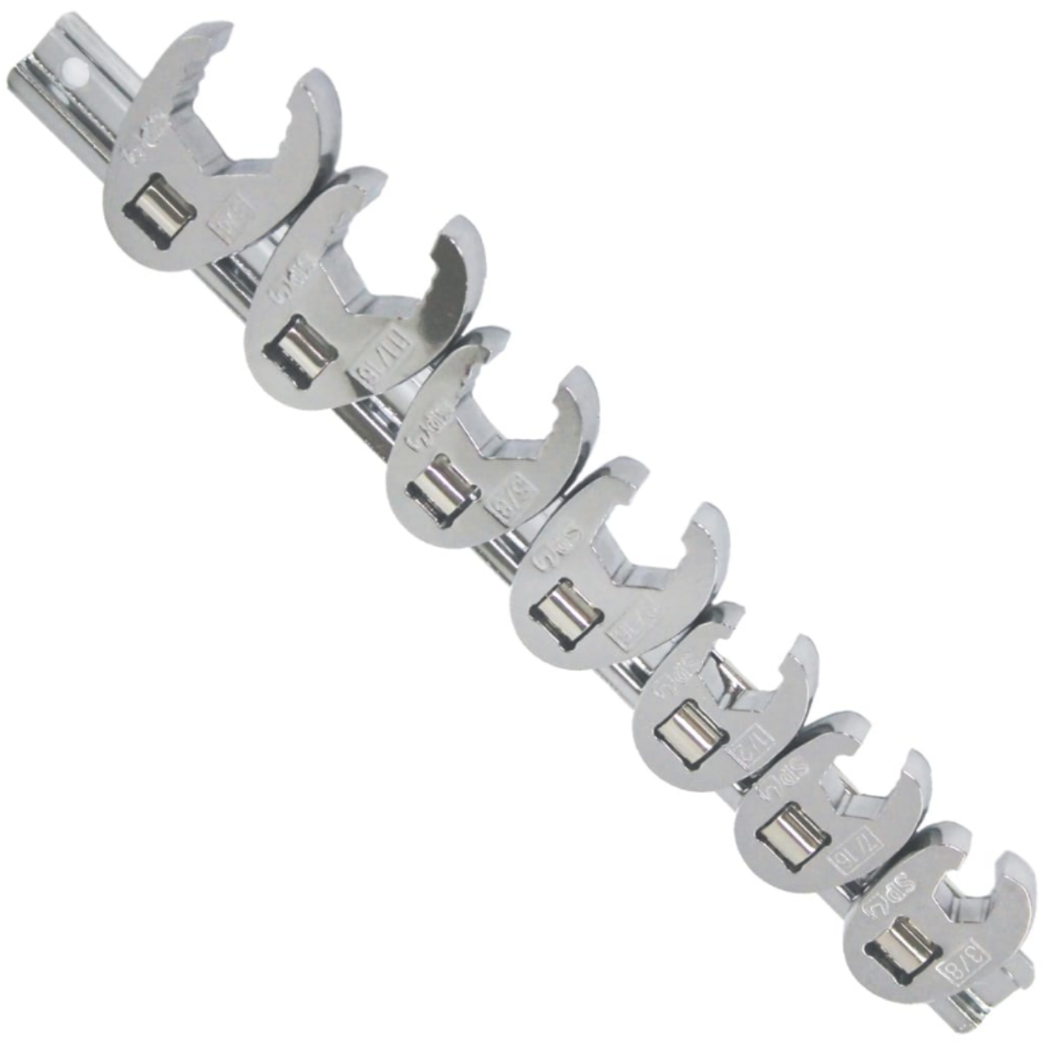 Picture of FLARE CROWFOOT NUT WRENCH RAIL 3/8"DR SAE 7PC