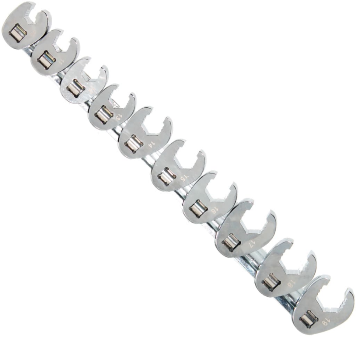 Picture of FLARE CROWFOOT NUT WRENCH RAIL 3/8"DR METRIC 10PC