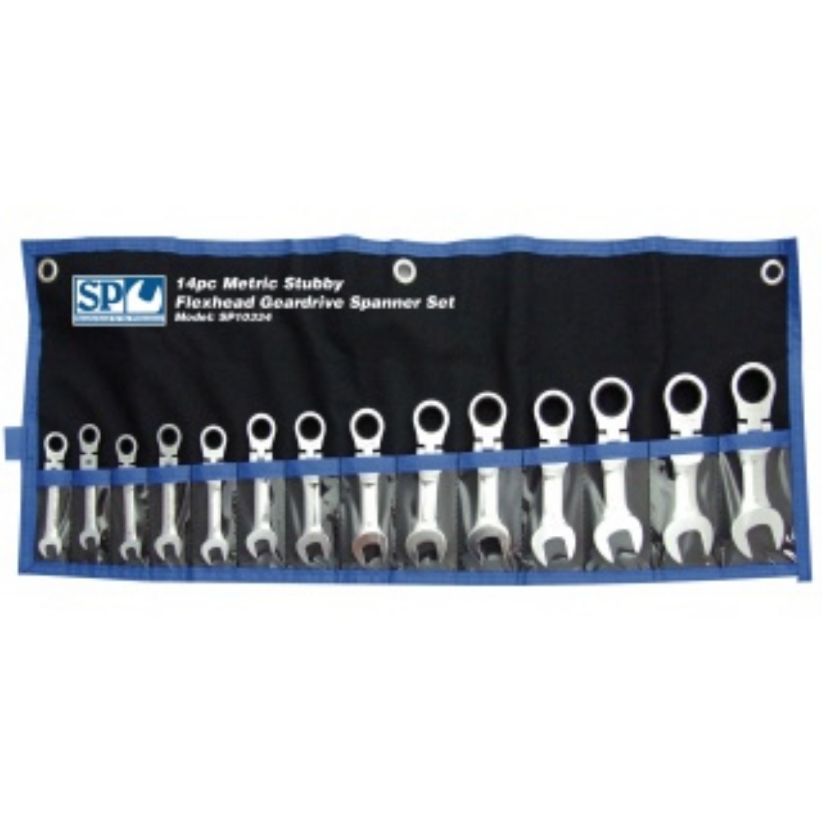 Picture of SET SPANNER ROE GEARDRIVE FLEX HEAD 14PC METRIC SP TOOLS